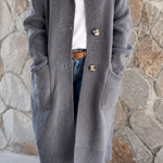 Simone Hooded Long Cardigan - Charlotte & Willow, side view