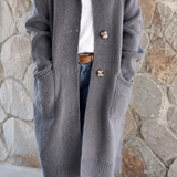 Simone Hooded Long Cardigan - Charlotte & Willow, side view