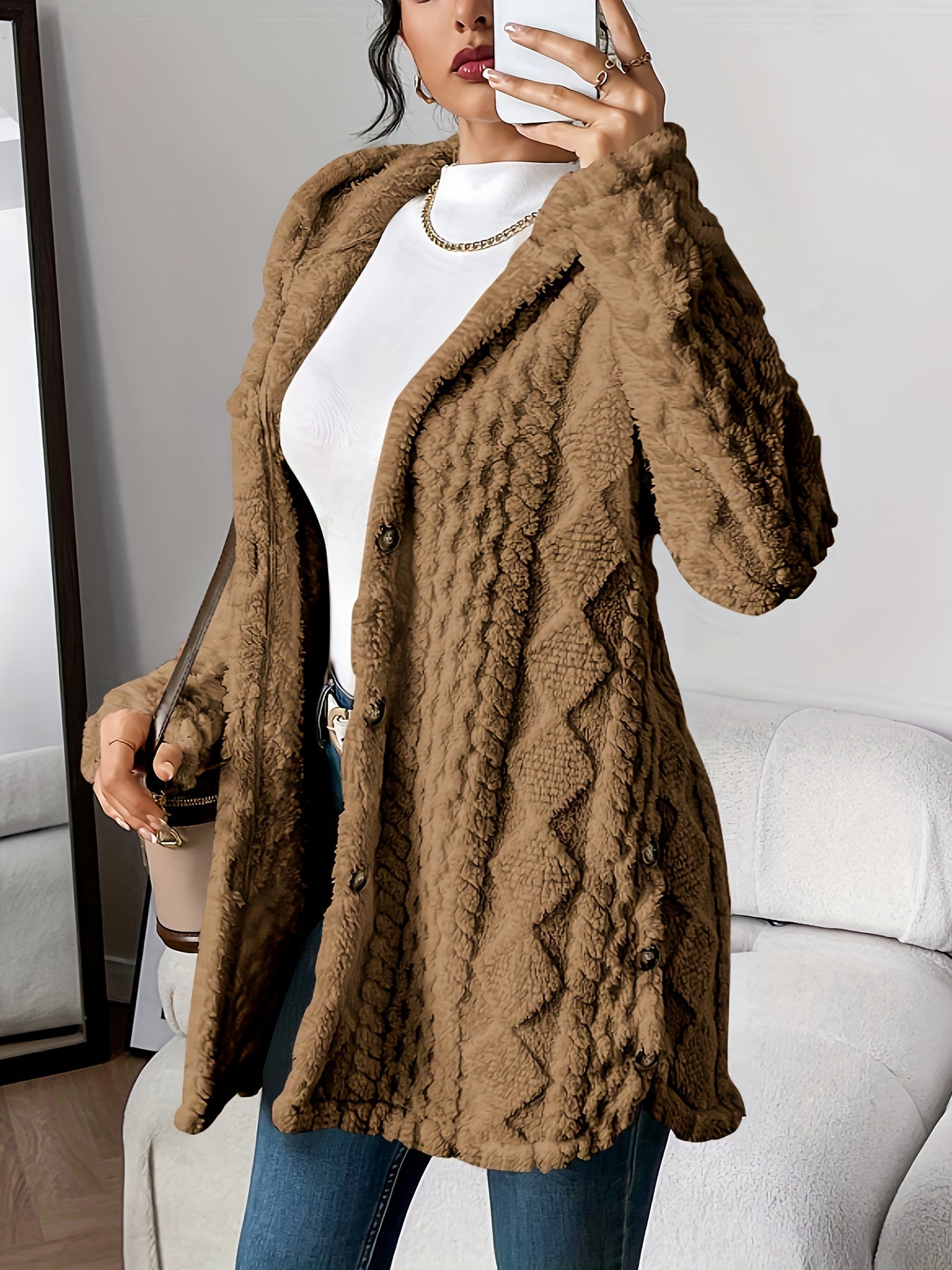 Anaïs - Manteau Capuche Peluche