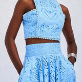 Larissa™ Embroidered Top & High-Waist Maxi Skirt Set