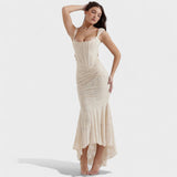 Inès - Elegant Sculpted Silhouette Dress