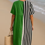Cara Óg - Chic Striped Dress - Charlotte & Willow, back