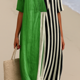 Cara Óg - Chic Striped Dress - Charlotte & Willow, front
