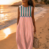 Creidne Pastel Plaid Dress - Charlotte & Willow, front view