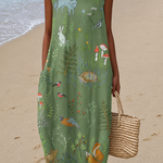 Eibhlín Woodland Boho Midi Dress - Charlotte & Willow