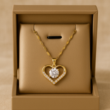 Saoirse - Gold Heart Necklace - Charlotte & Willow, product photo 8