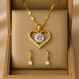 Saoirse - Gold Heart Necklace - Charlotte & Willow, product photo 9
