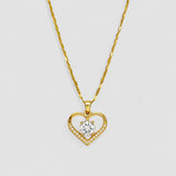 Saoirse - Gold Heart Necklace - Charlotte & Willow