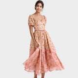Élodie - Enchanting Floral Midi Dress
