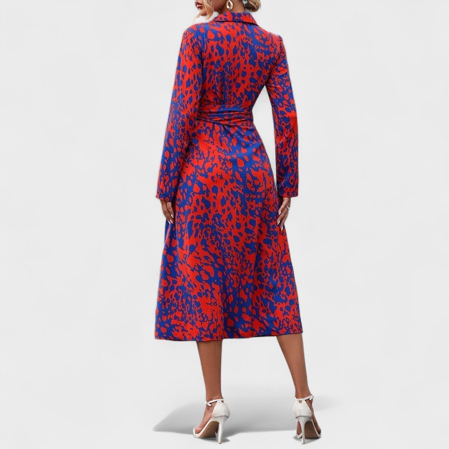 Deirbhile - Chic Animal Print Dress - Charlotte & Willow, front