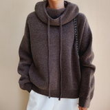 Sarah - Chic High Neck Knit Sweater