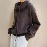 Sarah - Chic High Neck Knit Sweater