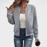 Anaïs - Stylish Geometric Bomber Jacket