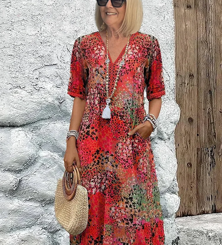 Aoibhín - Chic Midi Dress - Charlotte & Willow, front
