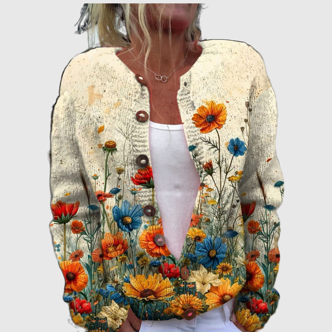 Breda Floral Print Cardigan - Charlotte & Willow