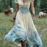 Inès - Elegant Floral Maxi Dress