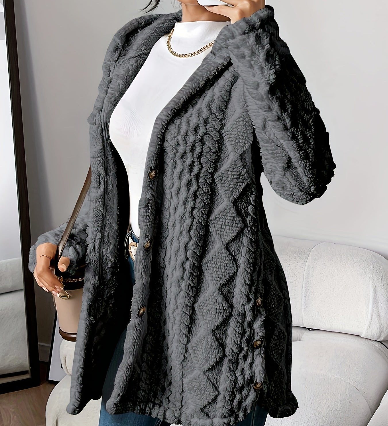 Róisín - Cozy Hooded Jacket - Charlotte & Willow, product photo 8