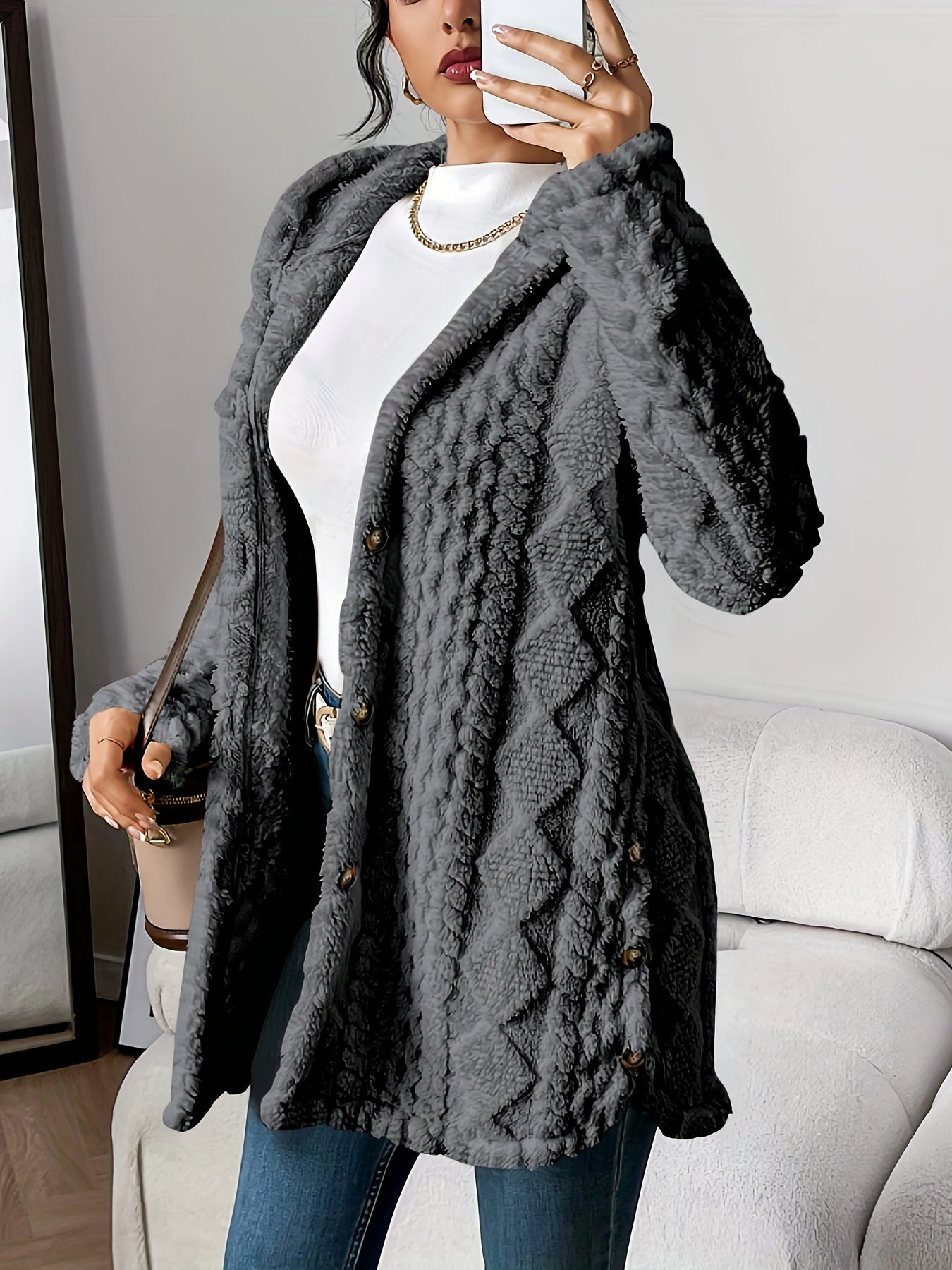 Anaïs - Manteau Capuche Peluche