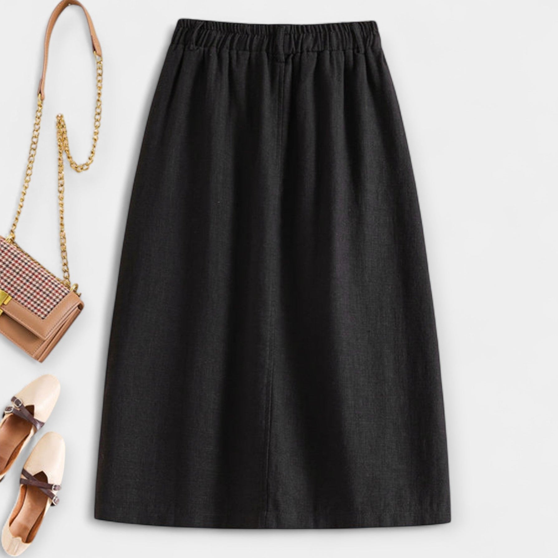Nuala - Vintage-Inspired Midi Skirt - Charlotte & Willow, front