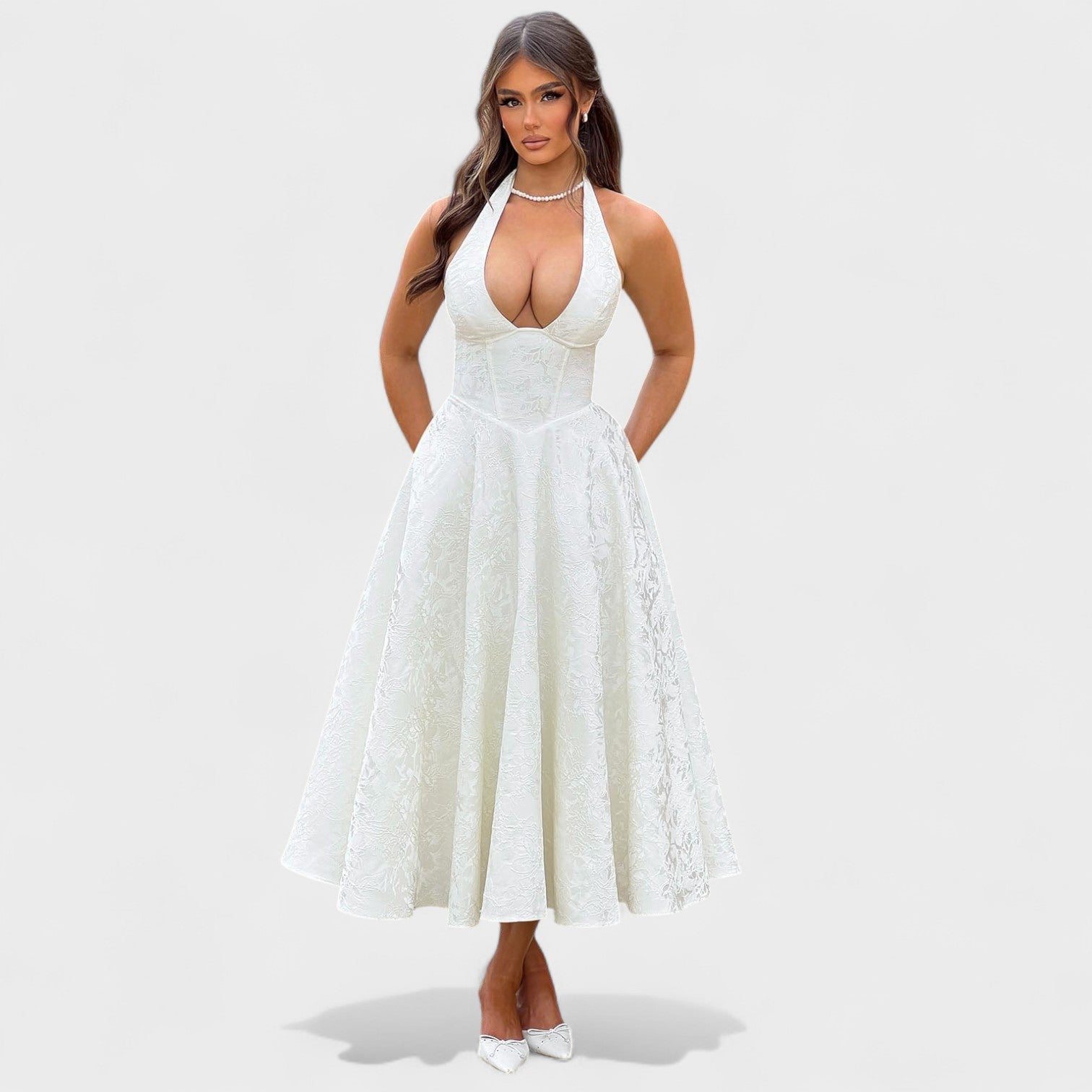 Inès - Robe Midi Texturée