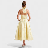 Inès - Textured Midi Dress" can be rewritten as "Inès - Stylish Textured Midi Dress.