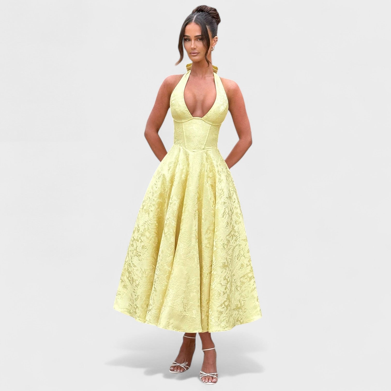Bridie - Stylish Textured Midi Dress