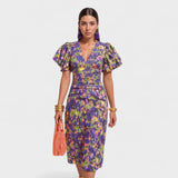 Justine - Chic Tropical Elegance Dress