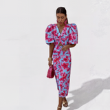 Justine - Chic Tropical Elegance Dress