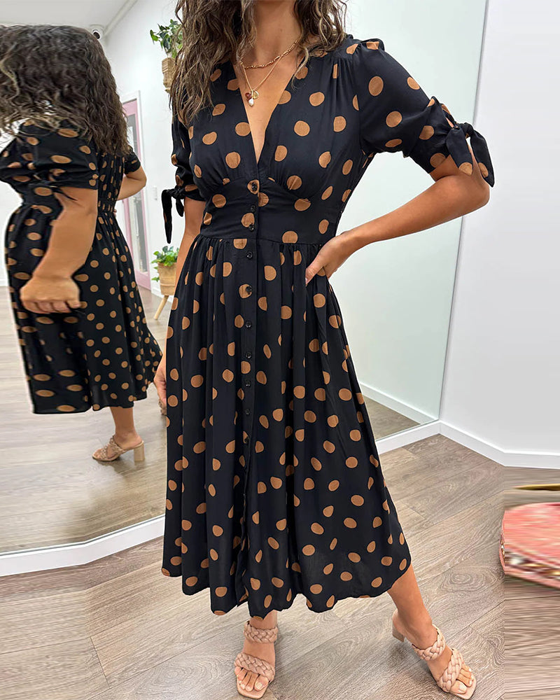 Anaïs - Robe Élégante Pois