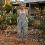 Comfortable printed dungarees
