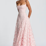 Élodie - Elegant Long Lace Gown