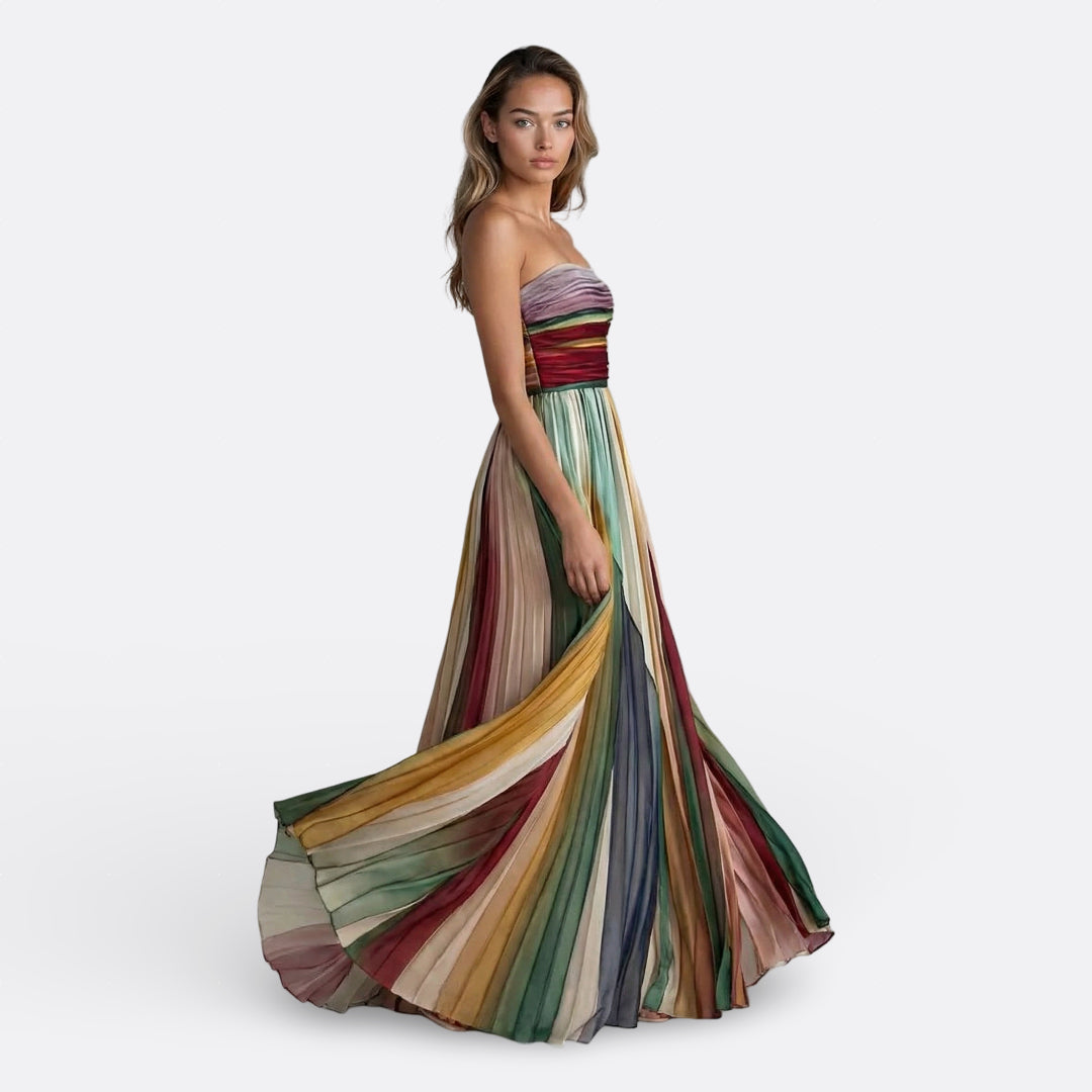 Anaïs - Elegant Gradient Maxi Dress - Charlotte & Willow, front