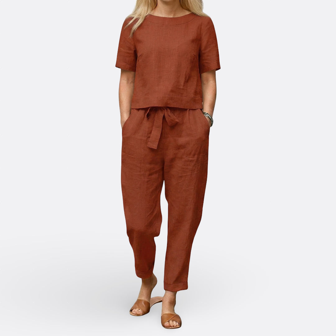 Clara - Ensemble Élégant Kaki
