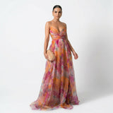 Inès - Elegant Floral Maxi Dress