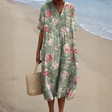 Clara - Midi Dress with Floral Design