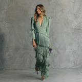 Lucie - Elegant Long Fringe Dress