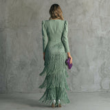 Lucie - Elegant Long Fringe Dress