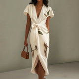 Clémence - Bow-Detail Midi Dress