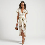 Clémence - Bow-Detail Midi Dress