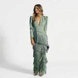 Lucie - Elegant Long Fringe Dress