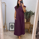 Inès - Flowing Pleated Maxi Dress