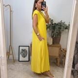 Inès - Flowing Pleated Maxi Dress