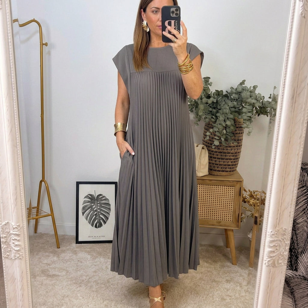 Anaïs - Robe Maxi Plissée