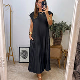 Inès - Flowing Pleated Maxi Dress