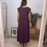 Inès - Flowing Pleated Maxi Dress