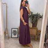 Inès - Flowing Pleated Maxi Dress