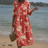 Martine - Floral Embroidery Dress