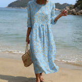 Marie - Floral Embroidery Dress