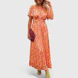 Céline - Elegant Floral Maxi Dress