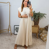 Inès - Flowing Pleated Maxi Dress